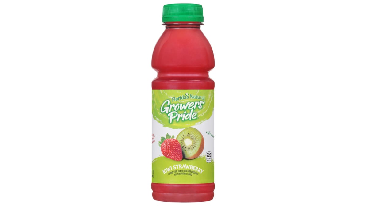 Florida's Natural Grower's Pride Juice Cocktail Blend Kiwi Strawberry Bottle (14 oz)