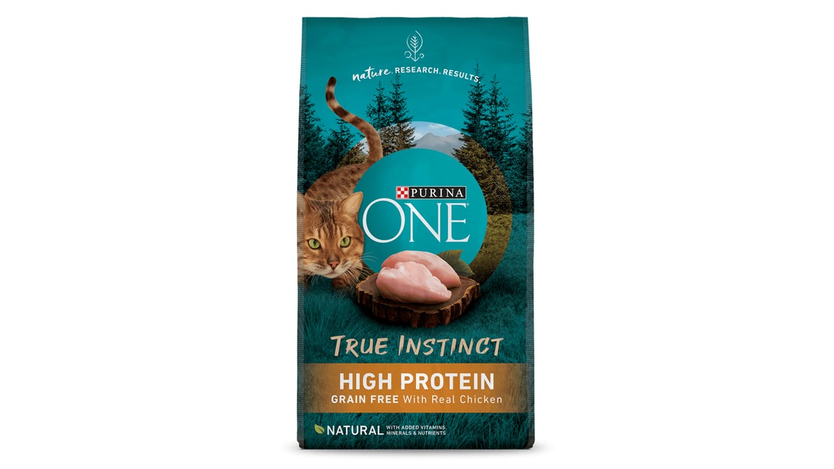 Purina One Grain-Free True Instinct Natural High Protein Dry Cat Food (3.2 lb)
