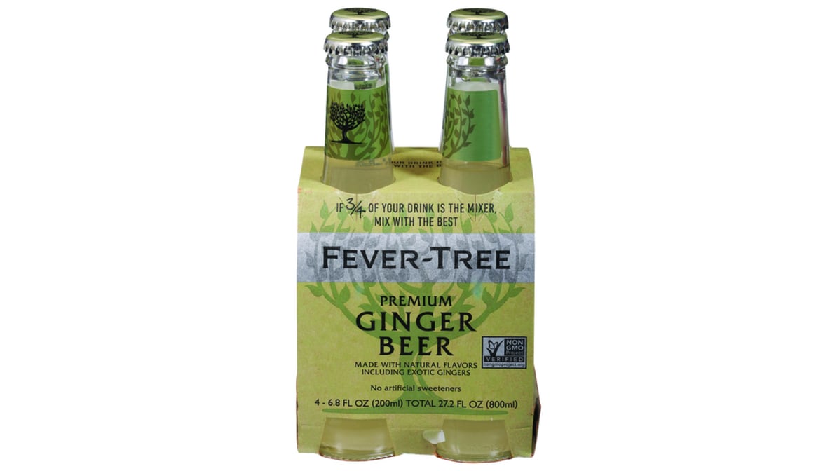 Fever-Tree Premium Ginger Beer Bottles (6.8 oz x 4 ct)