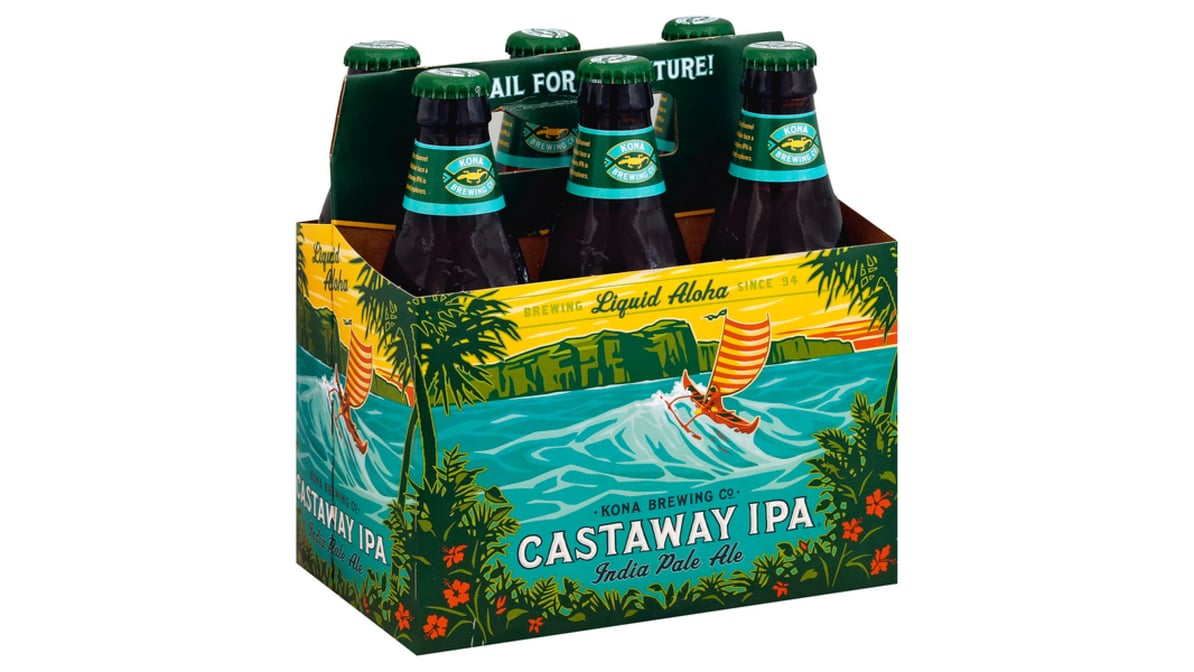 Kona Brewing Co. Castaway IPA Bottles (12 oz x 6 ct)