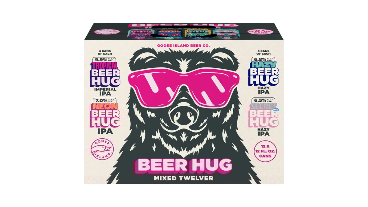 Goose Island Beer Hug IPA Mixed Twelver Pack Beer Cans (12 oz x 12 ct)