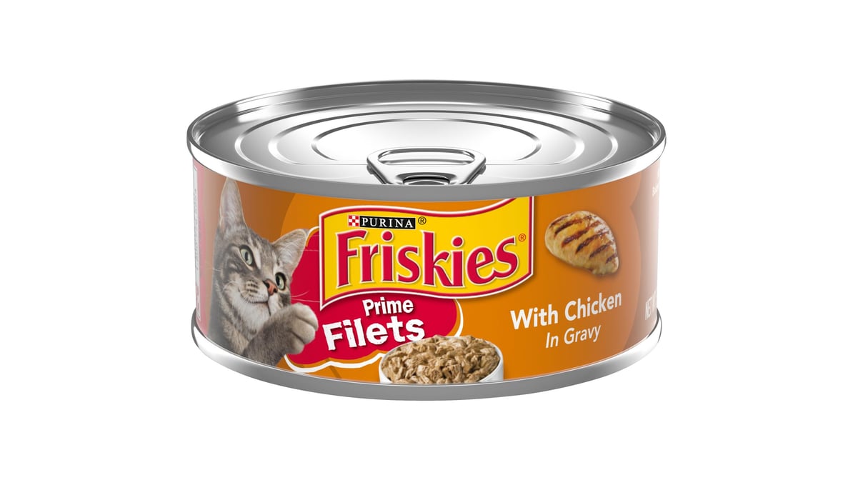 Friskies Gravy Wet Cat Food Prime Filets With Chicken (5.5 oz)