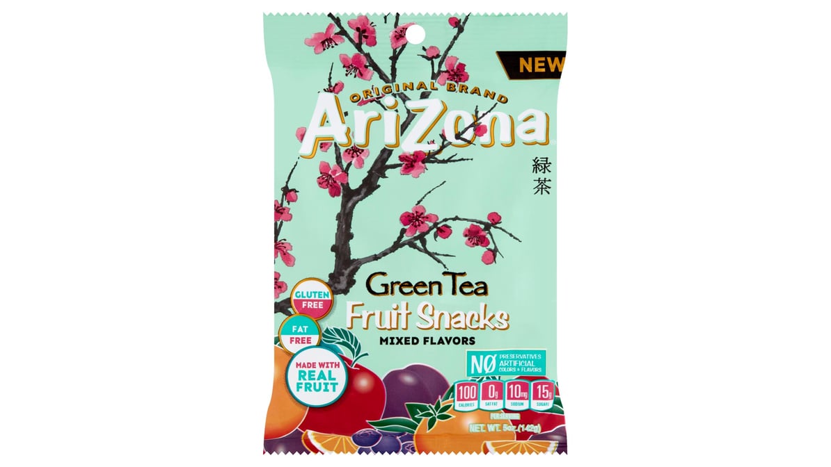 Arizona Green Tea Mixed Flavors Fruit Snacks (5 oz)