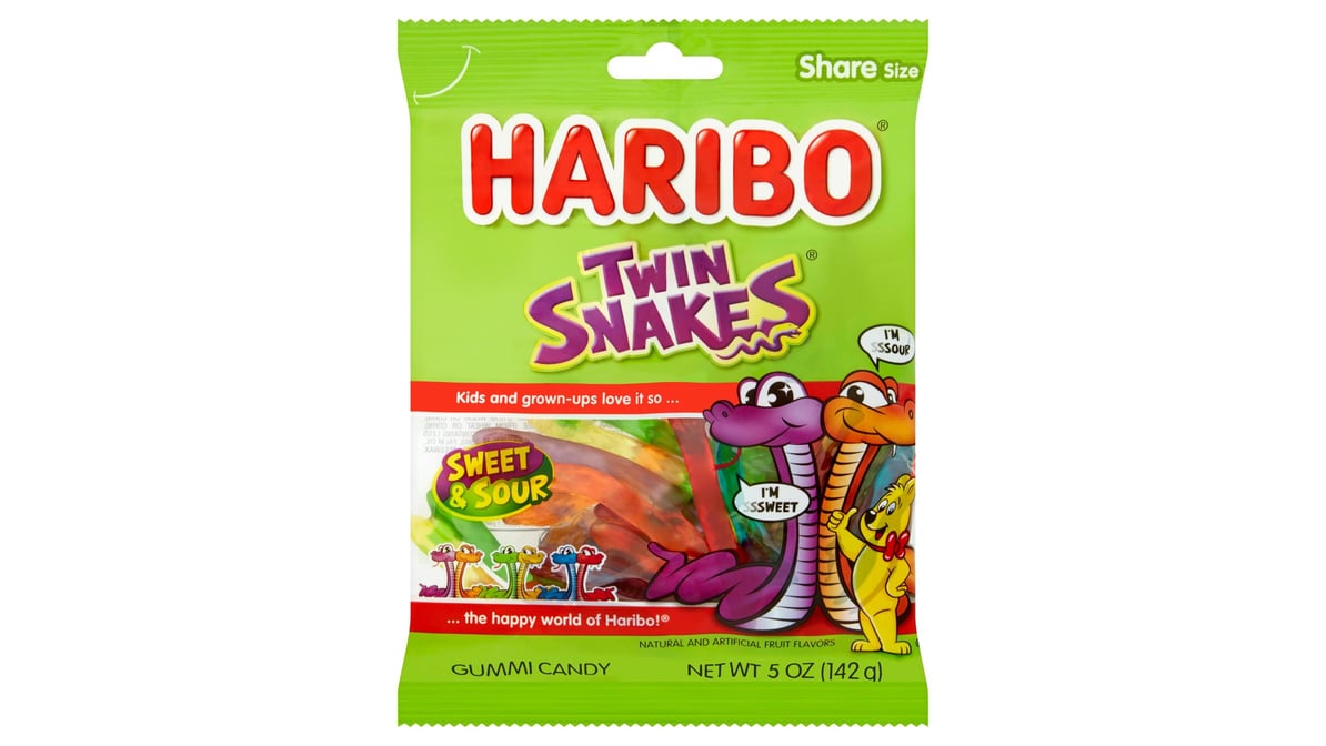 Haribo Twin Snakes Gummi Candy (5 oz)