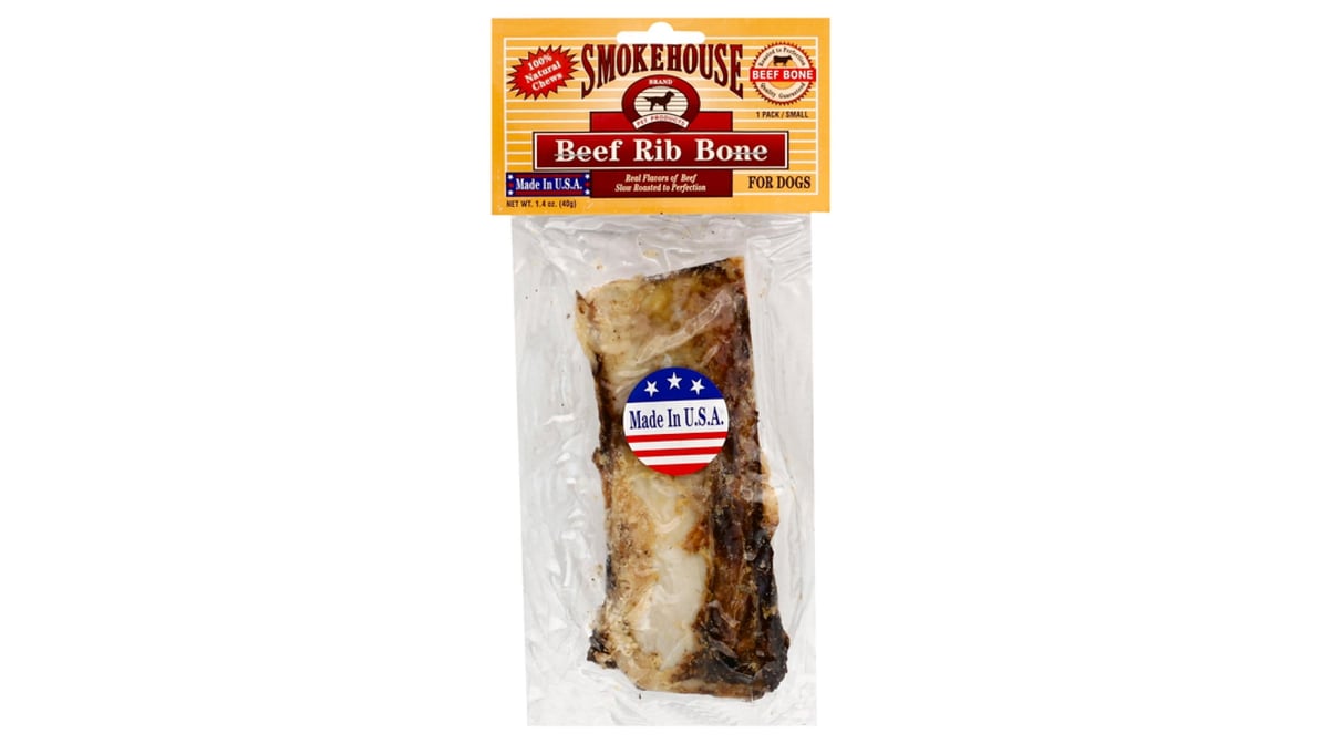 Smokehouse Beef Rib Bone Dog Treats 6" (1.4 oz)