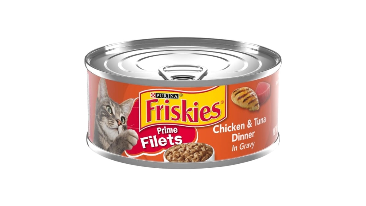 Purina Friskies Prime Filets Chicken & Tuna Dinner in Gravy Wet Cat Food (5.5 oz)