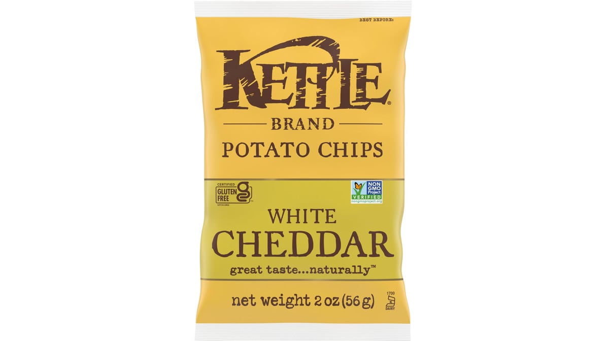 Kettle Brand Potato Chips White Cheddar (2 oz)