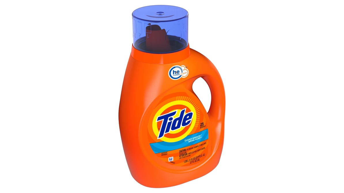 Tide Clean Breeze Laundry Detergent Clean Breeze HE Compatible 25 Loads (37 oz)