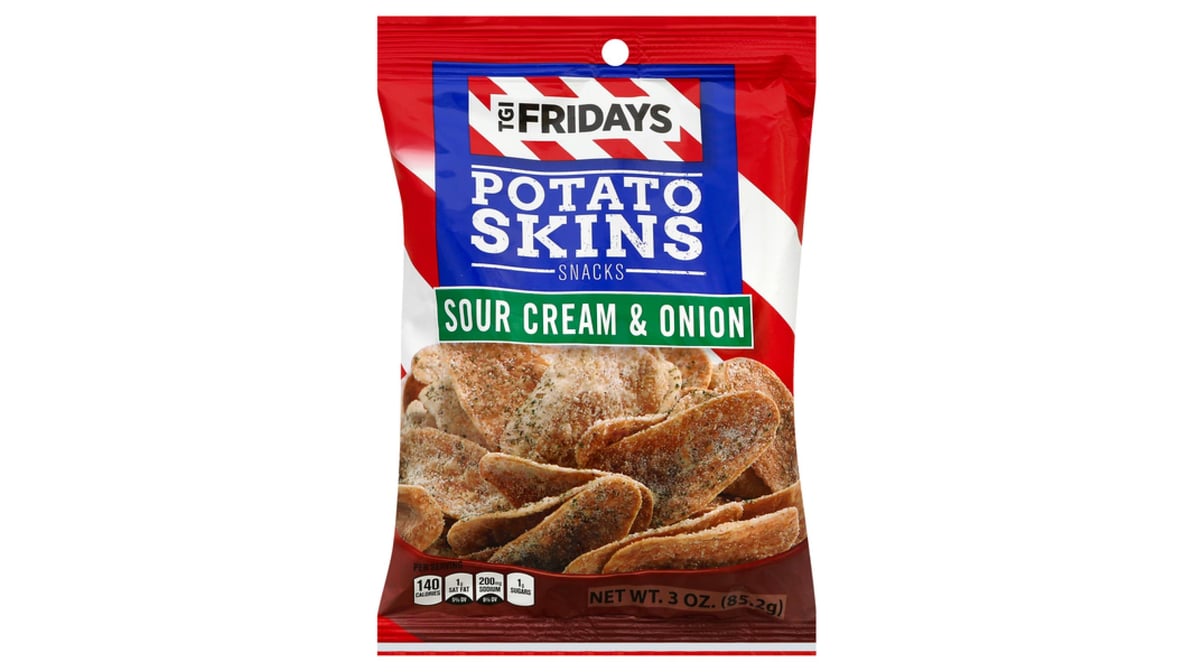 TGI Fridays Sour Cream & Onion Potato Skins Chips (3 oz)