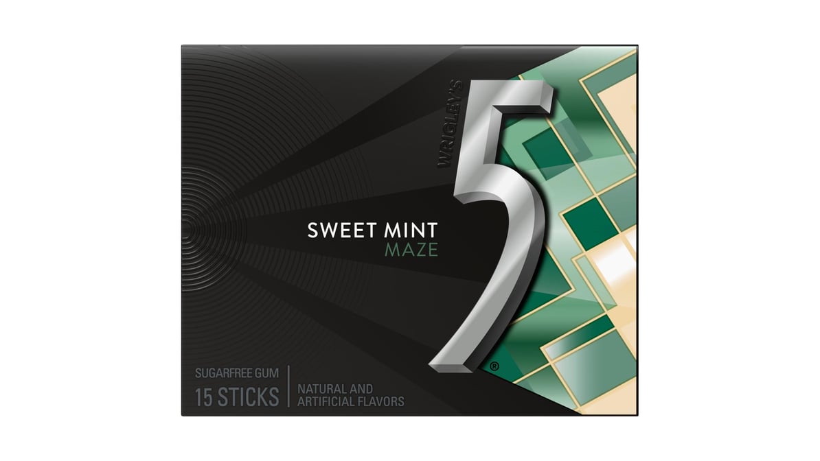 Five Sweet Mint Maze Sugar Free Gum (15 ct)