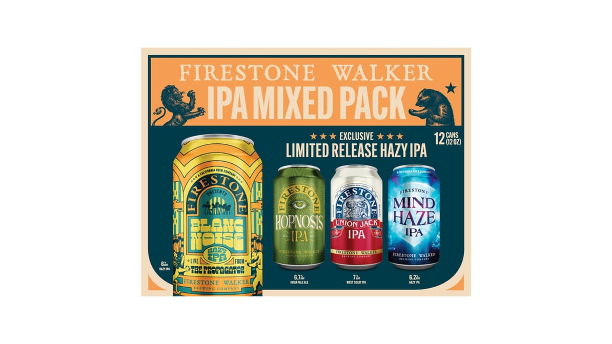 Firestone Walker Brewing Company IPA Mixed Pack Can (12 oz x 12 ct)