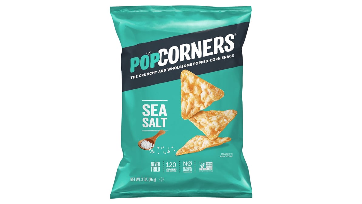 PopCorners Sea Salt Crunchy and Wholesome Popped Corn Snack (3 oz)