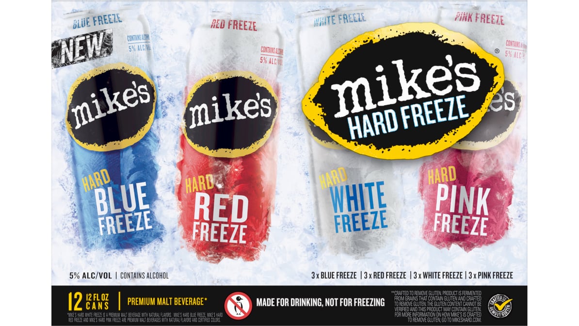 Mike's Hard Freeze Malt Beverage Cans Variety Pack (12 oz x 12 ct)