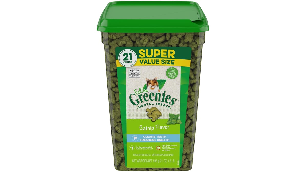 Greenies Dental Cat Treats Catnip Flavor (21 oz)