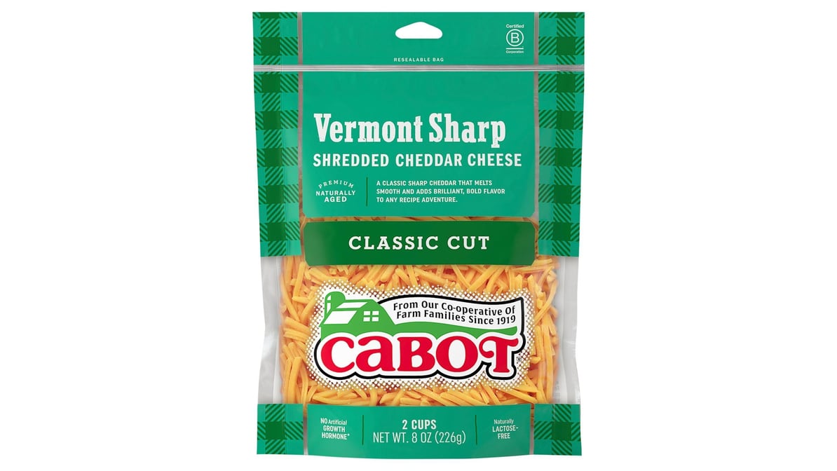 Cabot Vermont Sharp Shredded Cheddar Cheese (8 oz)