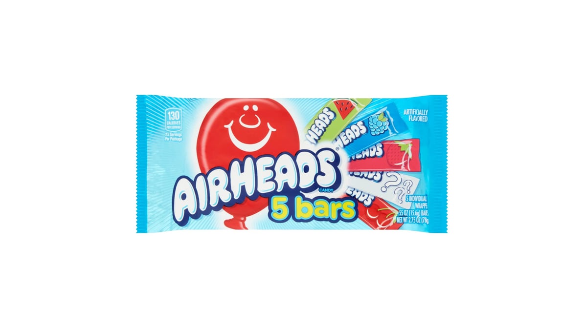 Airheads Individually Wrapped Bars Candy (5 ct)