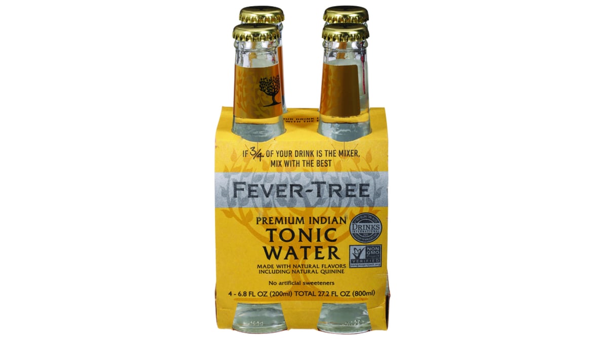 Fever-Tree Premium Indian Tonic Water Bottle (6.8 oz x 4 ct)