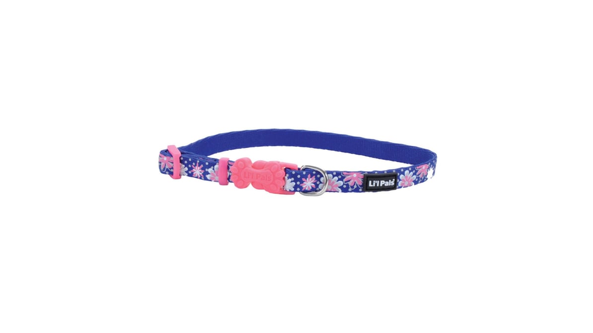 Coastal Pet Li'l Pals Reflective Dog Collar 3/8 x 6-8 Flower with Dots
