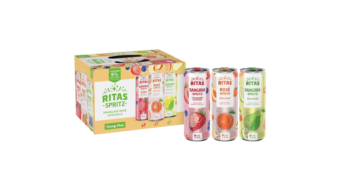 Ritas Sparkling Wine Spritz Variety Pack Cans (12 oz x 12 ct)
