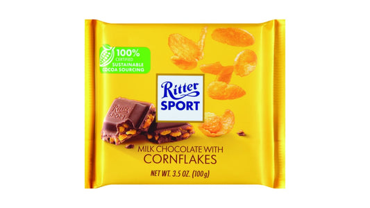 Ritter Sport Milk Chocolate with Cornflakes Candy Bar (3.5 oz)