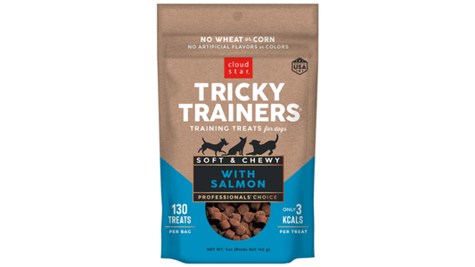 Cloud Star Tricky Trainers Crunchy Dog Treats with Salmon, Bag (8 oz)