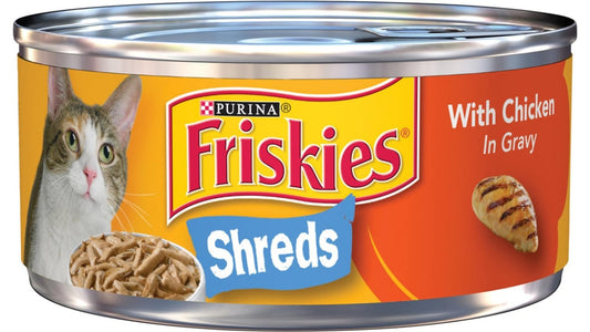 Purina Friskies Savory Shreds Wet Cat Food with Chicken in Gravy (5.5 oz)
