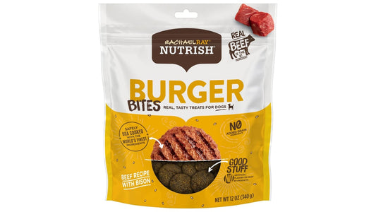 Rachael Ray Nutrish Burger Bites Dog Treats Beef with Bison Burger (12 oz)