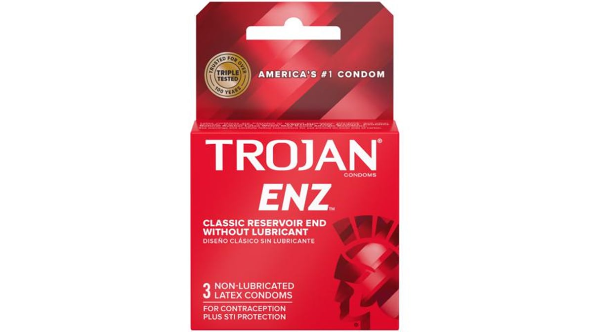 Trojan Non-Lubricated Condoms Enz (3 ct)