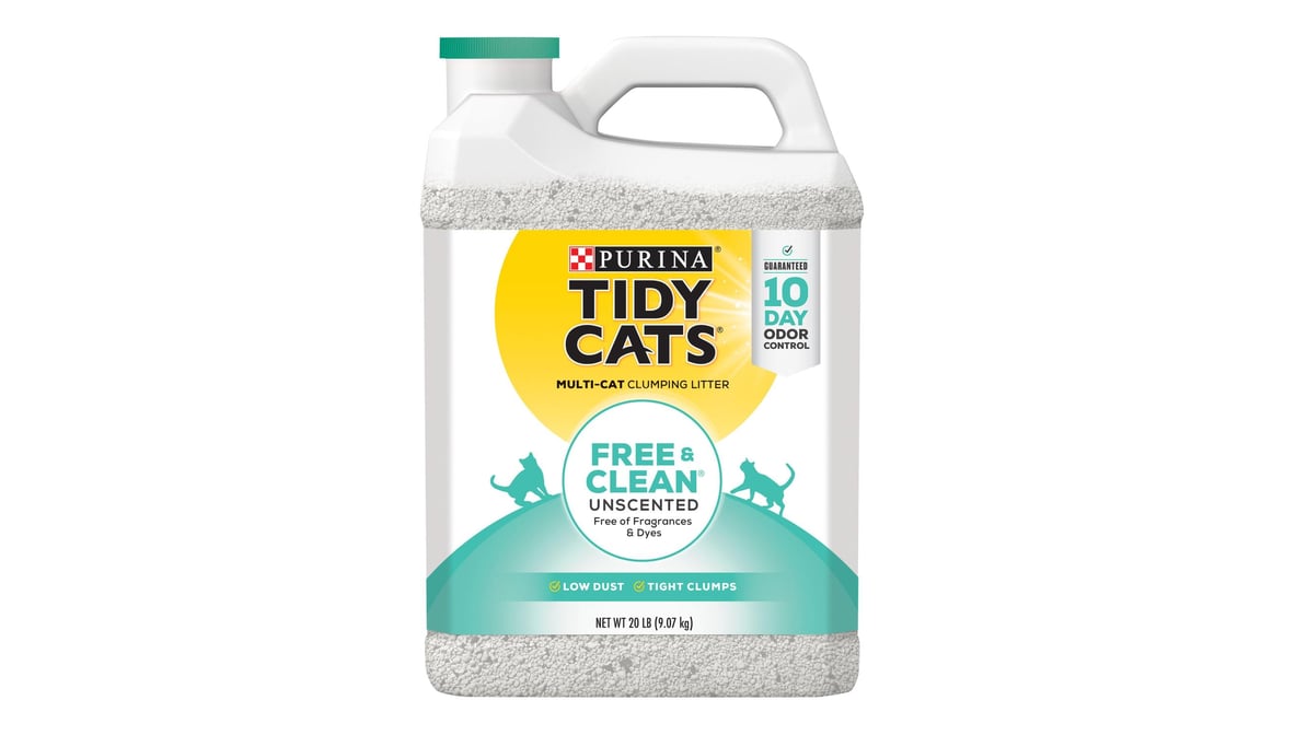 Purina Tidy Cats Free & Clean Clumping Cat Litter Unscented (20 lb)