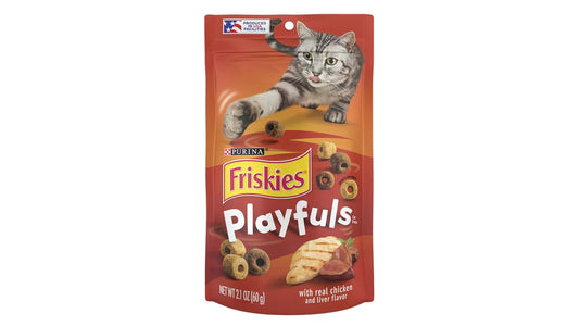 Purina Friskies Real Chicken and Liver Playfuls Cat Treats (2.1 oz)