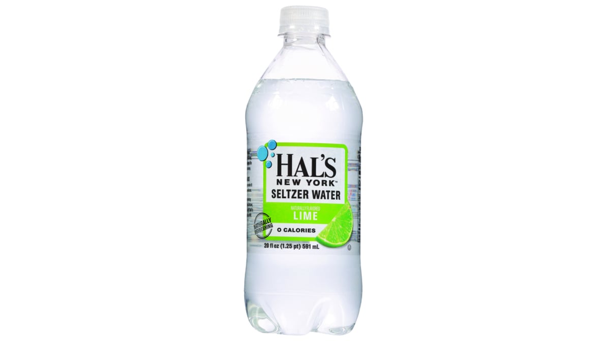 Hal's New York Sparkling Seltzer Water Lime (20 oz)