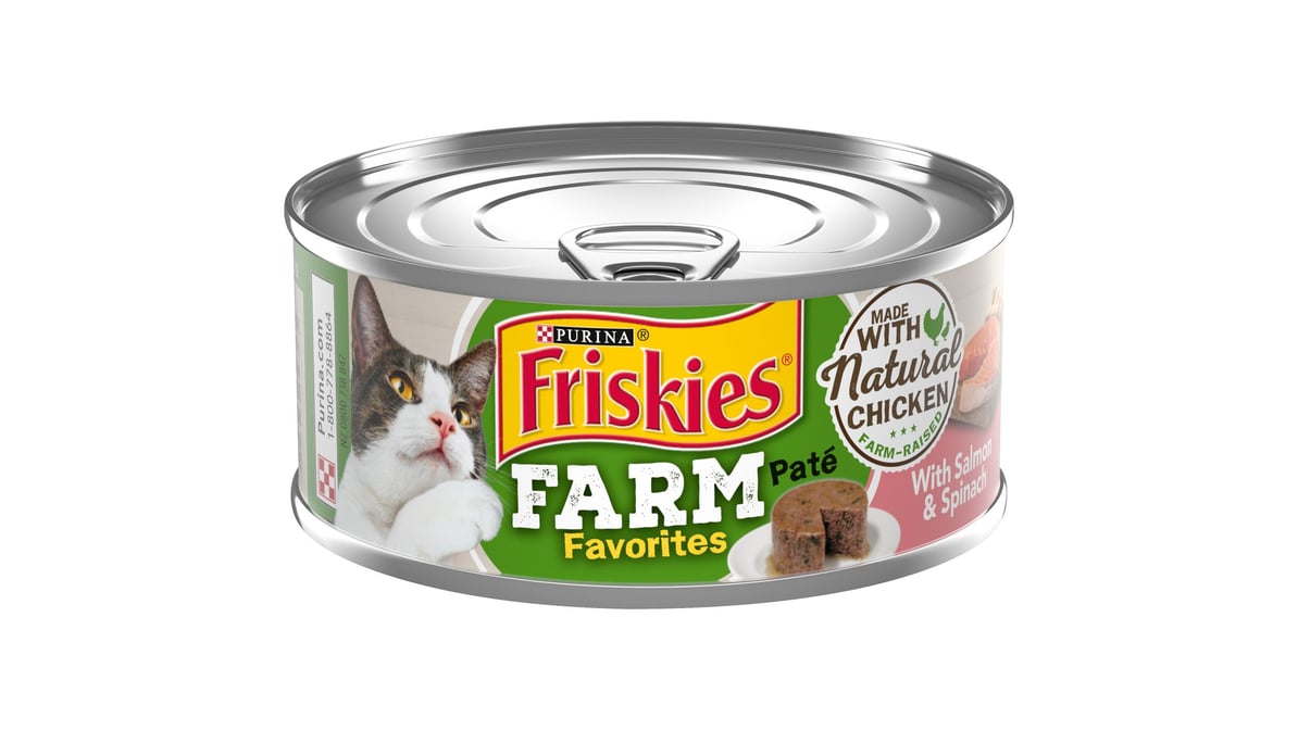 Friskies Farm Favorites Pate Wet Cat Food with Salmon (5.5 oz)