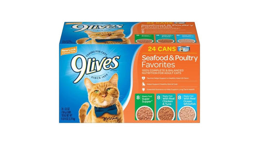 9Lives Chicken & Tuna Pate Wet Cat Food (5.5 oz x 4 ct)