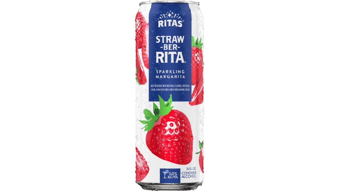 Ritas Straw-Ber-Rita Margarita Can (25 oz)