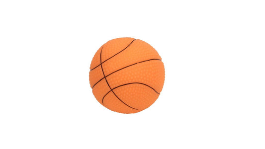Rascals Vinyl Basketball Dog Toy Small Orange