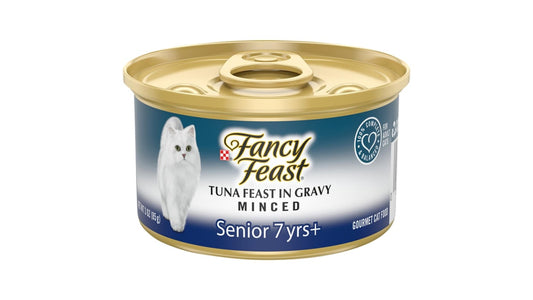 Fancy Feast High Protein Senior Gravy Cat Food Tuna Feast Minced Senior (3 oz)