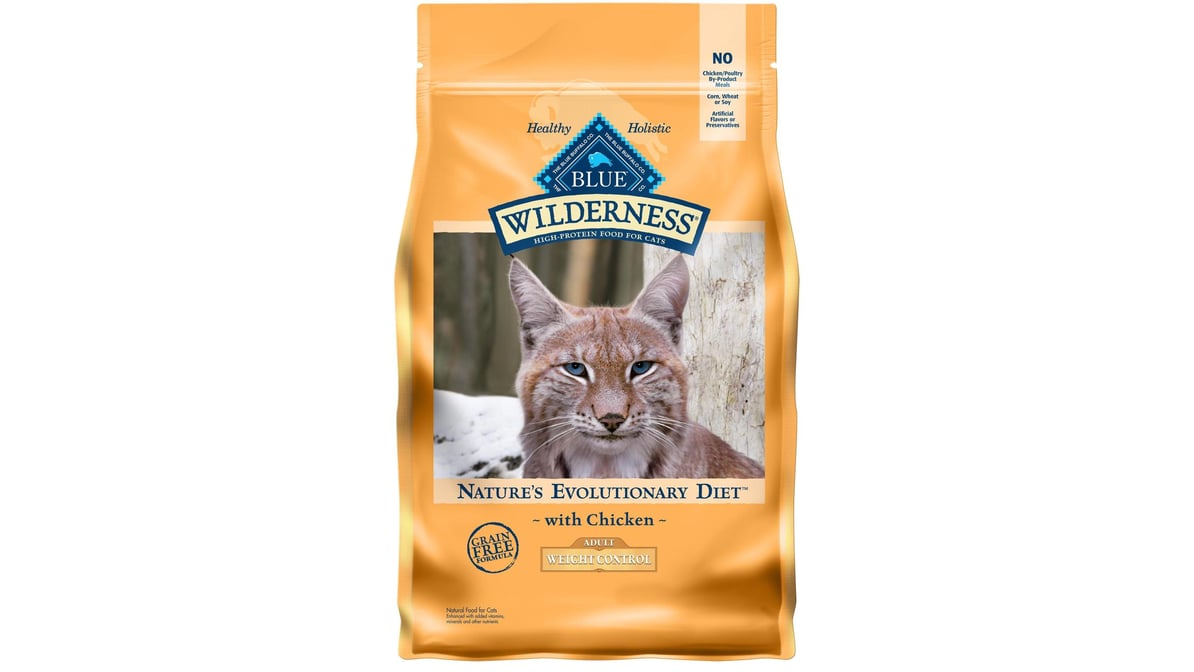 Blue Buffalo Wilderness High Protein Natural Weight Control Dry Cat Food Adult Chicken (5 lb)