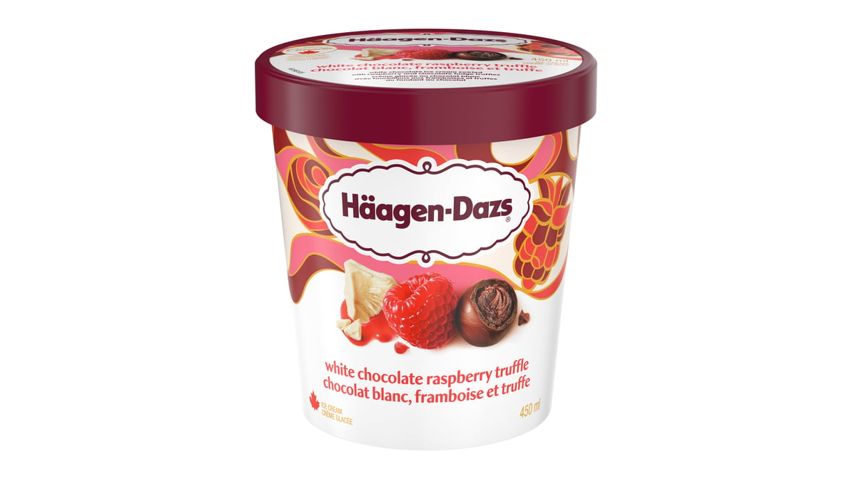 Haagen-Dazs White Chocolate Raspberry Truffle Ice Cream (1 pt)