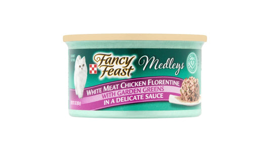Fancy Feast Medleys Wet Cat Food White Meat Chicken Florentine (3 oz)