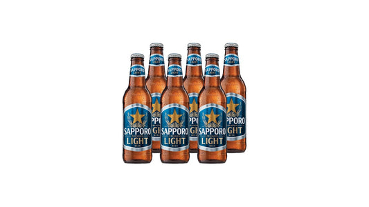 Sapporo Light Lager Bottles (12 oz x 6 ct)