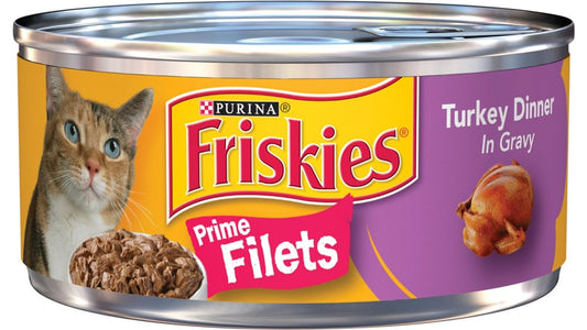 Purina Friskies Prime Filets Wet Cat Food Turkey Dinner in Gravy (5.5 oz)