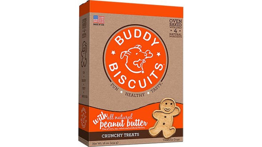 Buddy Biscuits with Peanut Butter Oven Baked Dog Treats (16 oz)