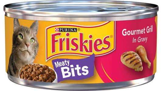 Friskies Meaty Bits Gourmet Grill in Gravy Wet Cat Food Can (5.5 oz)
