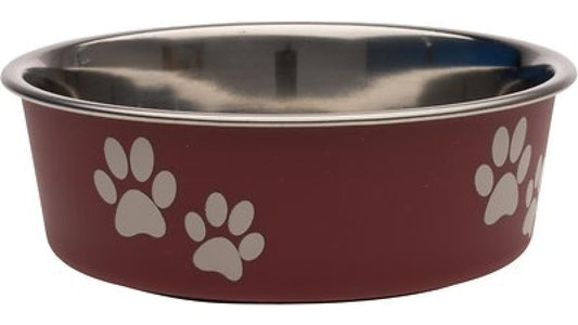 Loving Pets Bella Pet Bowl Small Merlot