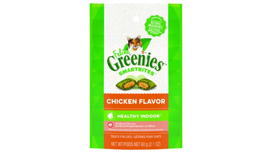 Greenies Smartbites Healthy Indoor Cat Treats Chicken Flavor (2.1 oz)