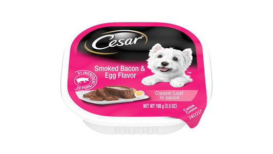 Cesar Canine Cuisine Smoked Bacon and Egg Classic Loaf in Sauce Wet Dog Food (3.5 oz)