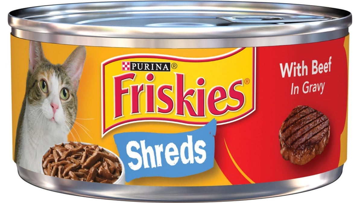 Purina Friskies Savory Shreds Beef in Gravy Wet Cat Food (5.5 oz)