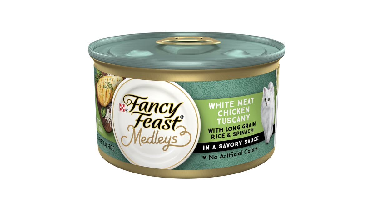 Purina Fancy Feast Medleys Cat Food White Meat Chicken Tuscany (3 oz)