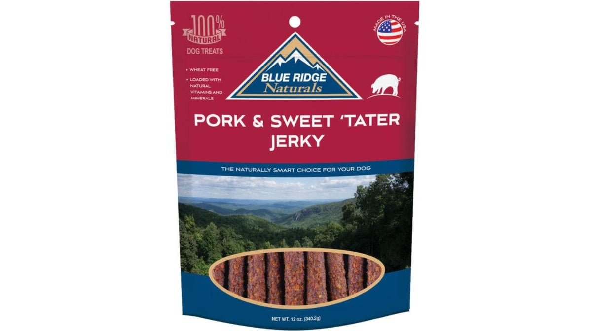 Blue Ridge Naturals Sweet Pork Tater Dog Jerky (12 oz)