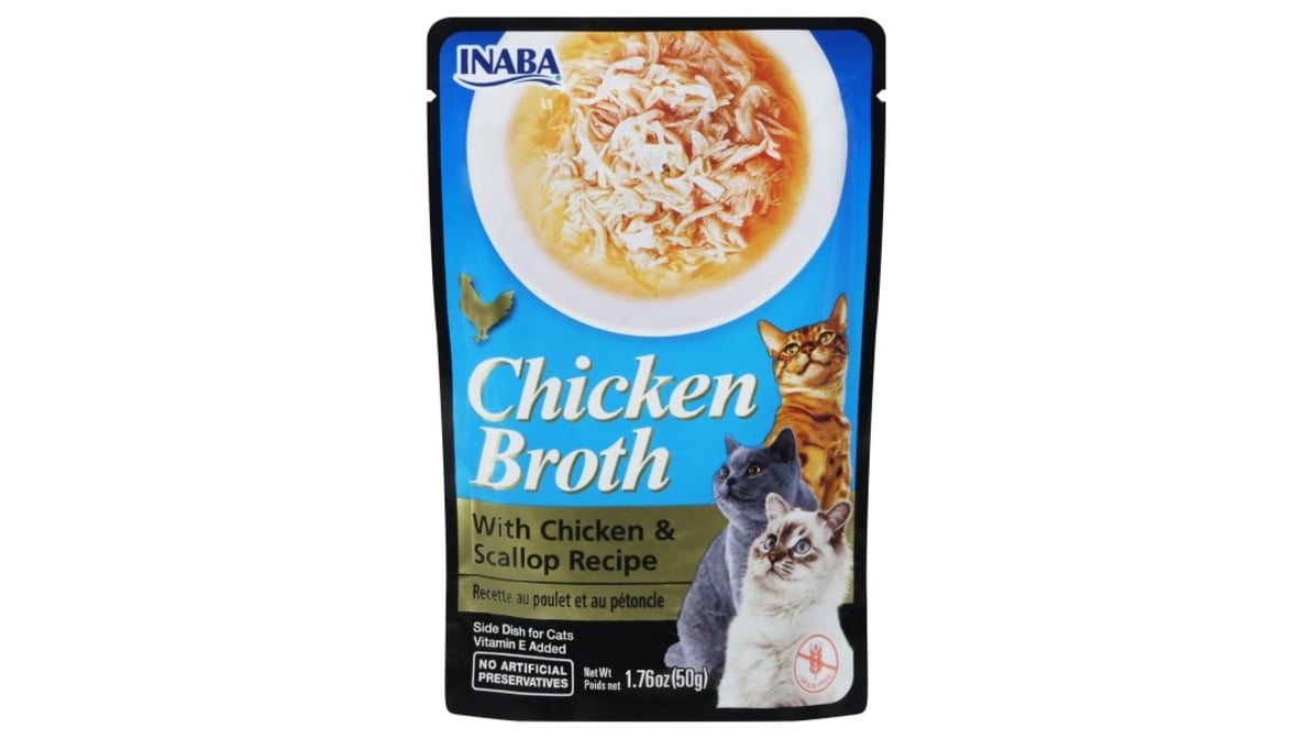 Inaba Cat Side Dish Chicken Broth with Chicken & Scallop Recipe (1.76 oz)